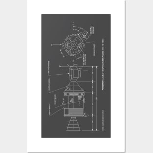 Apollo Module white Posters and Art